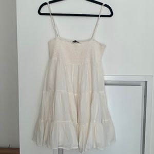 ZARA White Cotton Short Dress NWOT